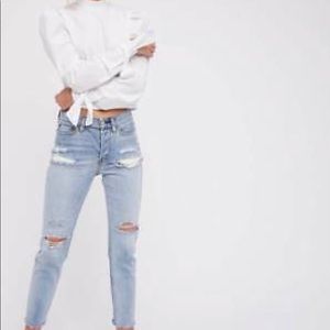Highwaisted Free people Cropped Jeans
